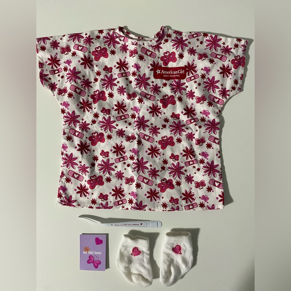 American Girl Doll hospital gown and accessories